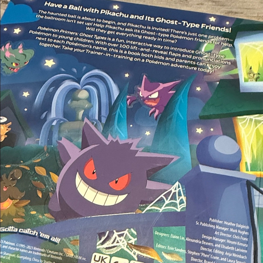 Pokemon Primers Ghost Types with Glow-in-the-Dark Cover NEW - Picture 6 of 6